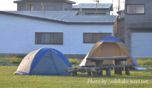 大間崎キャンプサイトとテント