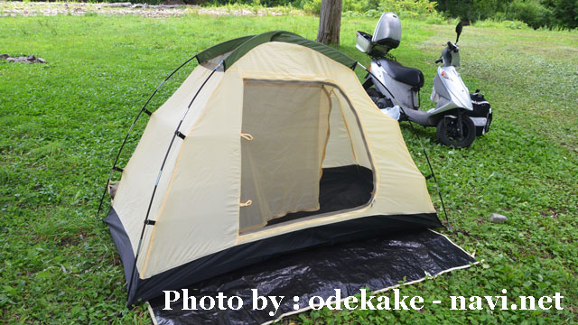 ツーリング キャンプ テント バイク